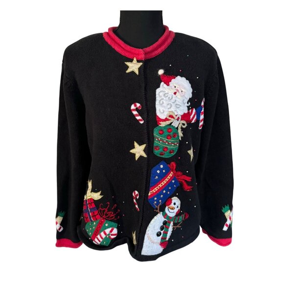 Heirloom Collectibles Sweaters - Vintage Heirloom Collectibles Christmas Collection Button Up Sweater - Size Smal